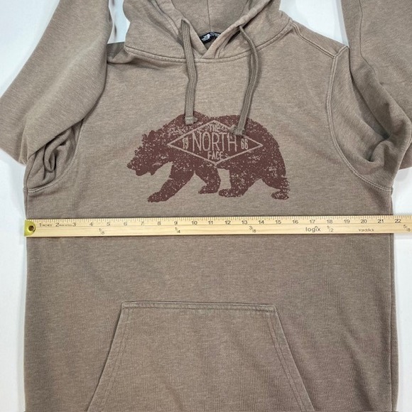 The North Face Mens Brown Bear Graphic Pullover Hoodie Sweatshirt Large L - Picture 5 of 12